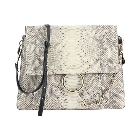 chloe faye python bag.